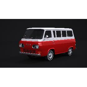 1961 Ford Econoline E-100 Bus 3D model
